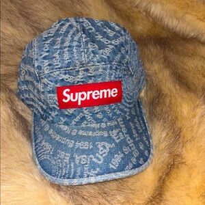 Supreme cotton Cap Navy RARE Hat 5 Panel